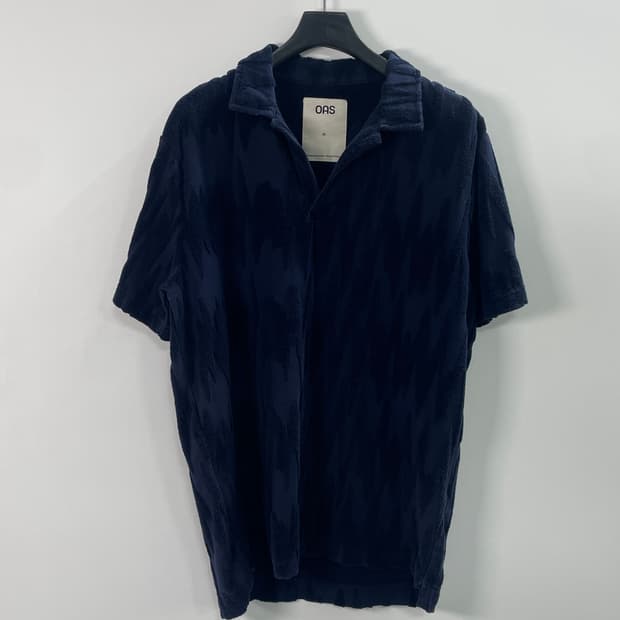 OAS 오아스 남색 타월 오픈 카라티  (on.978)