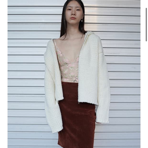 누아누 니트 집업