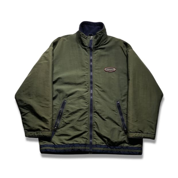 [L-XL] 90s Converse 컨버스 카키 나일론 집업 자켓