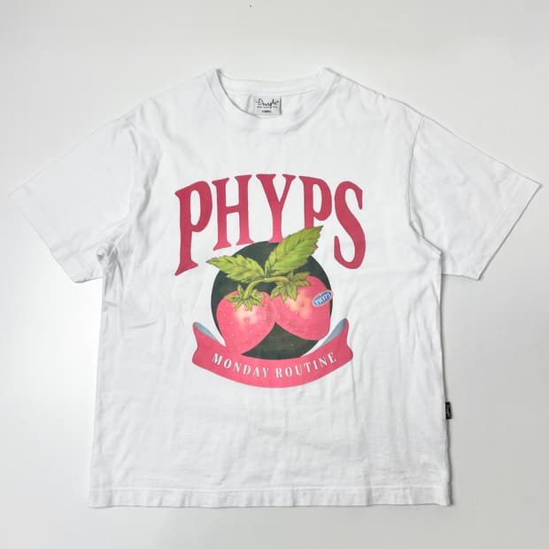 [택포] phyps 써머 스트로베리 반팔 티셔츠 S