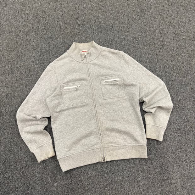 M)맥그리거 빈티지 투포켓 투웨이 그레이 코튼 집업