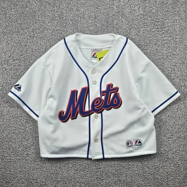 마제스틱 뉴욕 메츠 베이스볼 져지 크롭커스텀 ( XL ) / 11806