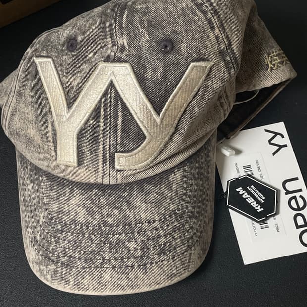 (새상품) 오픈와이와이 코튼 볼캡 브라운