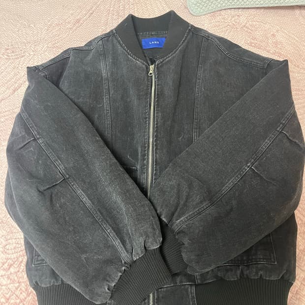 오버핏 데님 봄버 