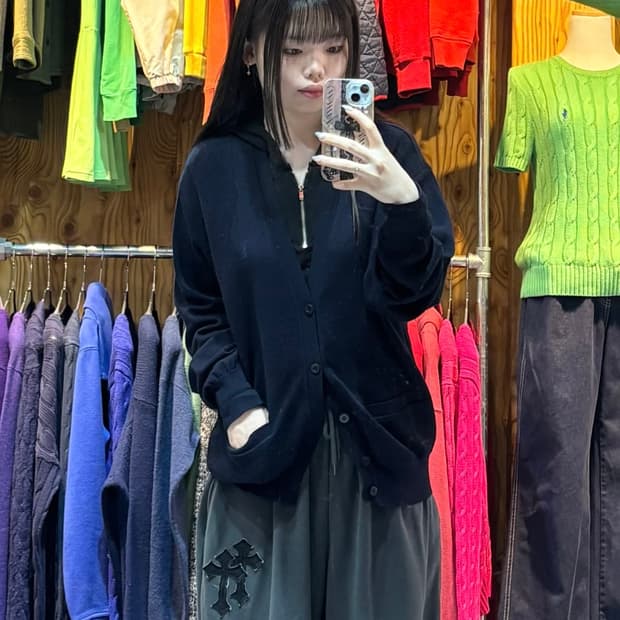M YSL 입생로랑 딥네이비 가디건