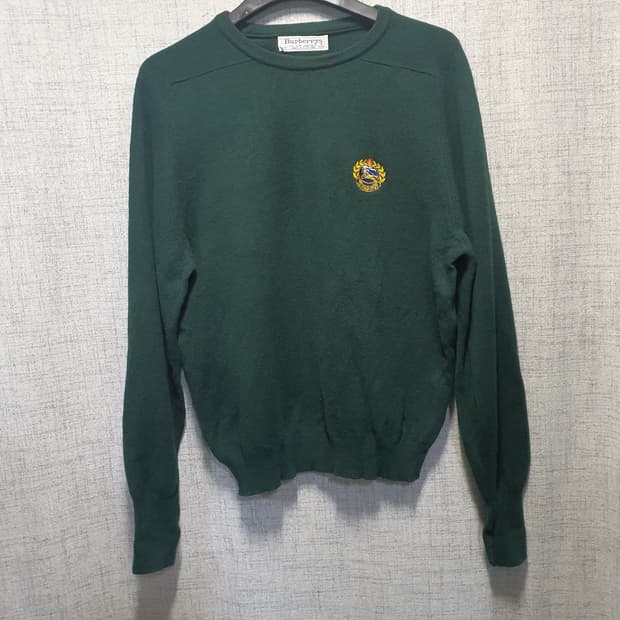 버버리 크래스트로고 램스 울 니트 스웨터 