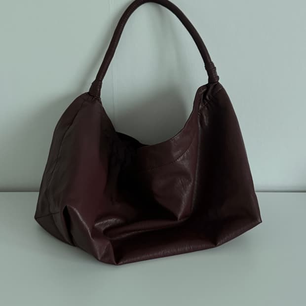 빈티지 리얼레더 백 버건디