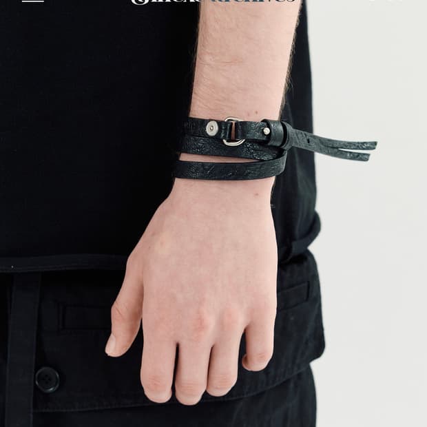 VEIN LOOP BRACELET BLACK