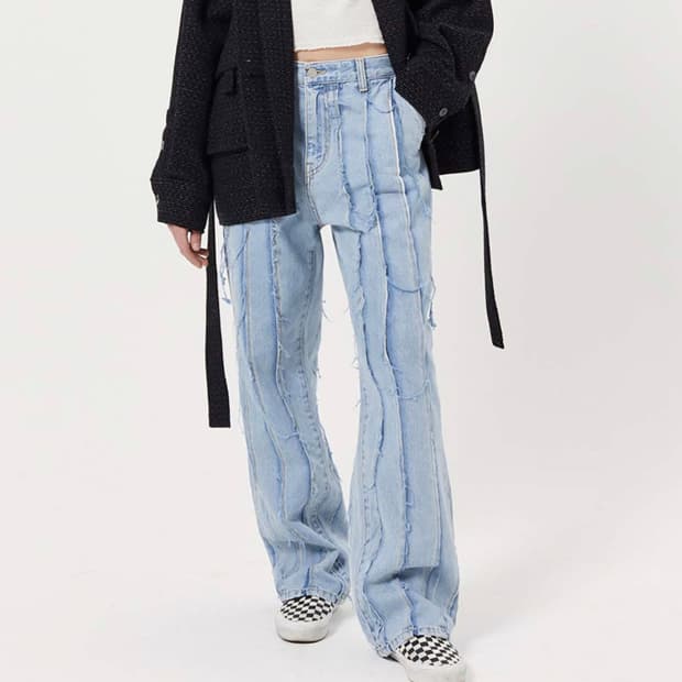 마뗑킴 와이드 데님 팬츠 M