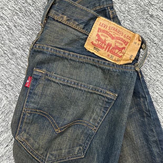 (허단39)리바이스 501 오일워싱-M1775