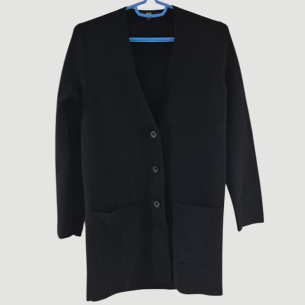 [S]유니클로 여자 울 롱가디건 자켓