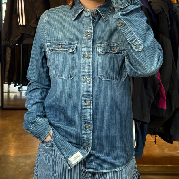 아베크롬비 스트라이프 데님셔츠