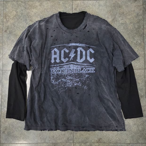 빈티지 긴팔레이어드 티셔츠