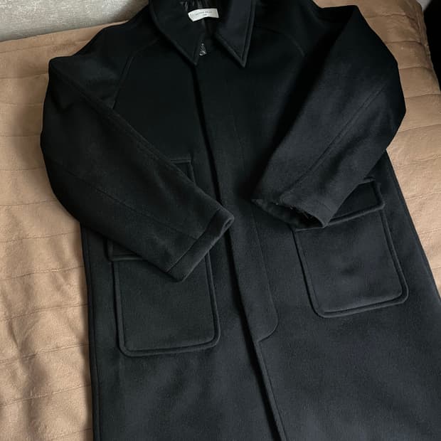 [L] 애프터프레이 투어리스트 캐시미어 발마칸 코트 블랙
