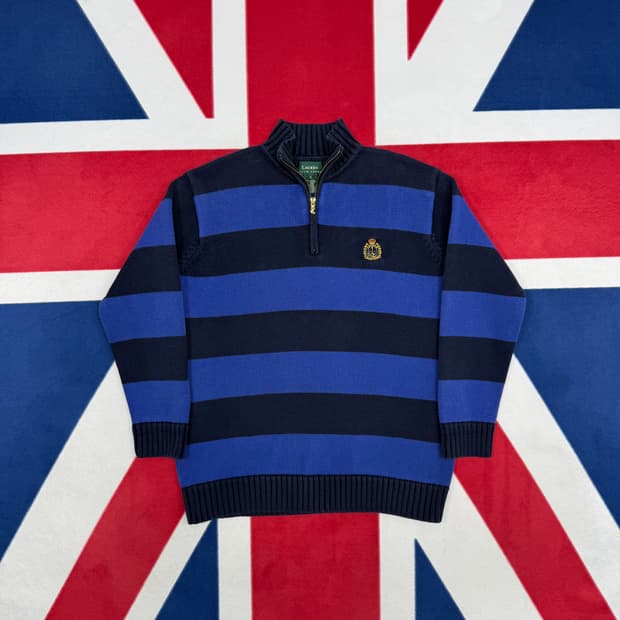 랄프로렌 반집업 니트 S