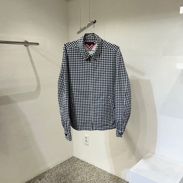 타미힐피거 깅엄체크 자켓