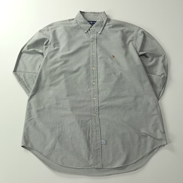 CK621 2XL 폴로 90s 옥스포드 멀티포니 아이스그레이 셔츠 남방
