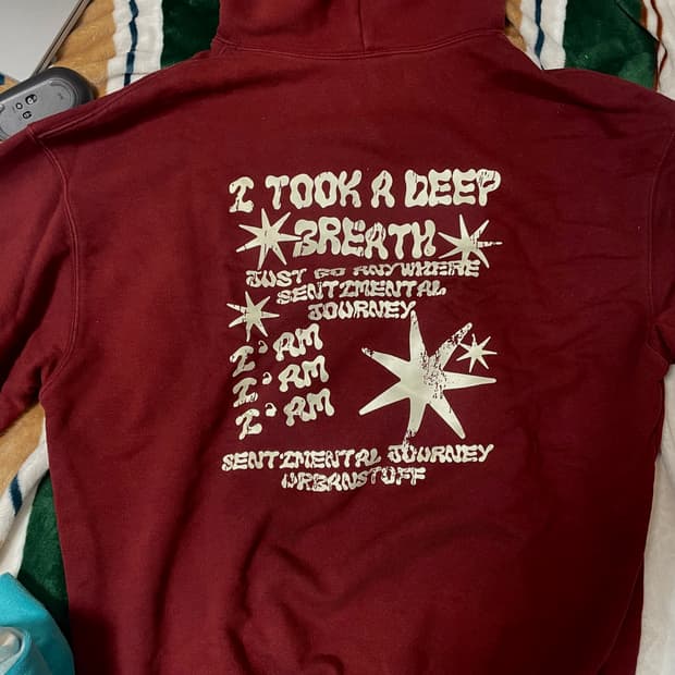 어반스터프 원 스크립트 후디 후드티 버건디 M