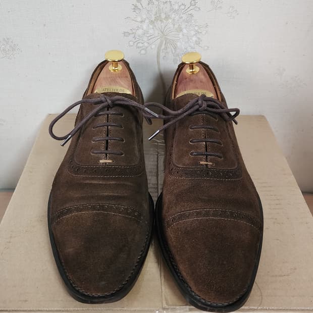 스펠로(SPELLO) 스웨이드 스트레이트팁 남성 구두 260