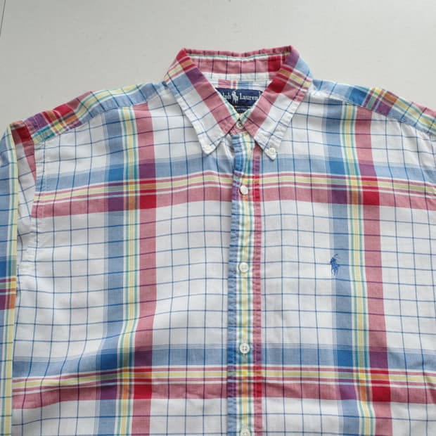 90s 폴로 랄프로렌 빈티지 체크 셔츠 (L)