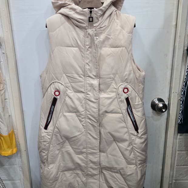 FREE사이즈)) 여성 롱 후드 패딩 조끼! 짱 따뜻하고 이뻐요!~