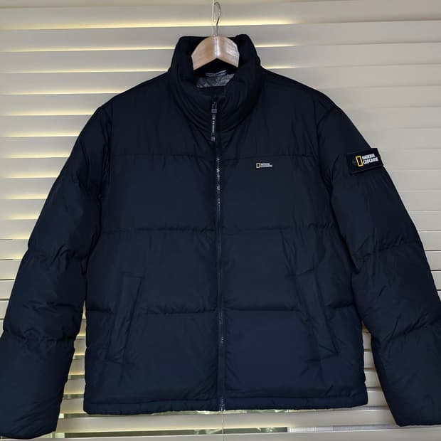 내셔널지오그래픽 덕다운 패딩 XL 블랙 검정