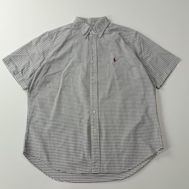CA638 L 폴로 클래식핏 모던 마이크로체크 반팔 셔츠 남방