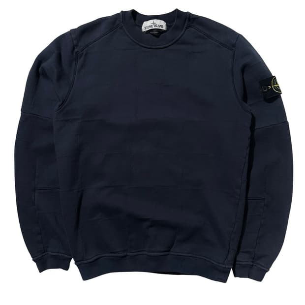 스톤아일랜드 가먼트 다이드 SI 하우스 체크 사이드 와펜 맨투맨