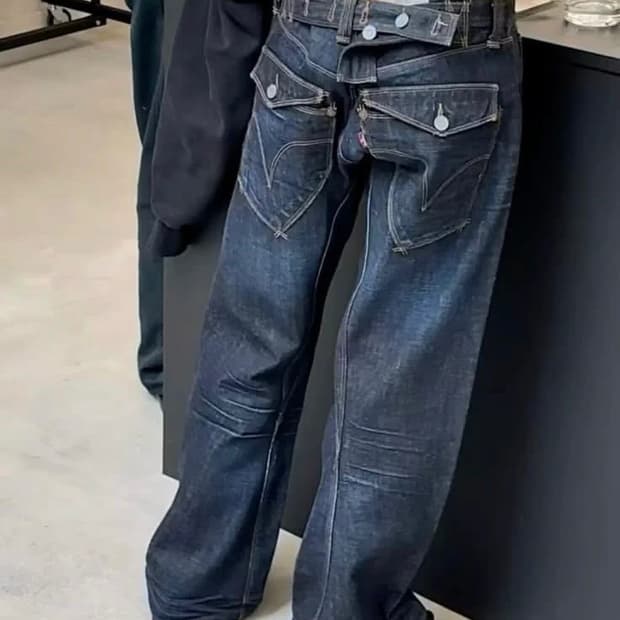 빈티지 리바이스 신치백 엔지니어드진 34