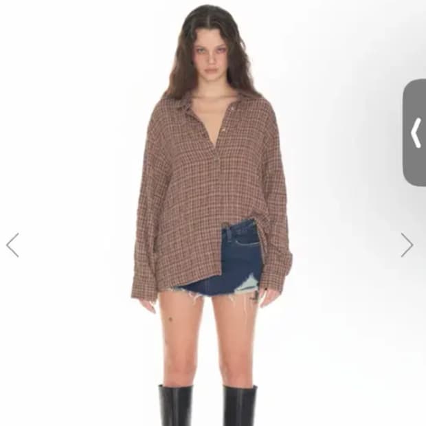 투머치택스 웨스턴 체크 셔츠