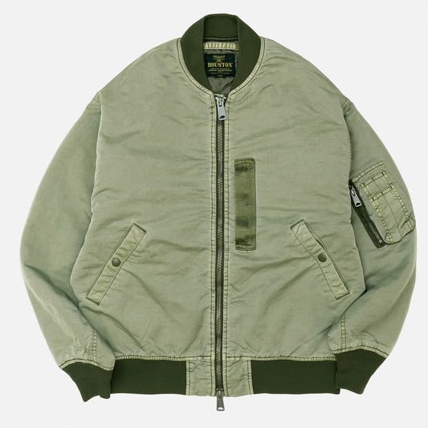 휴스턴 재팬 5피그먼트 다이 릴랙스 MA-1 플라이트 재킷 L 구매합니다