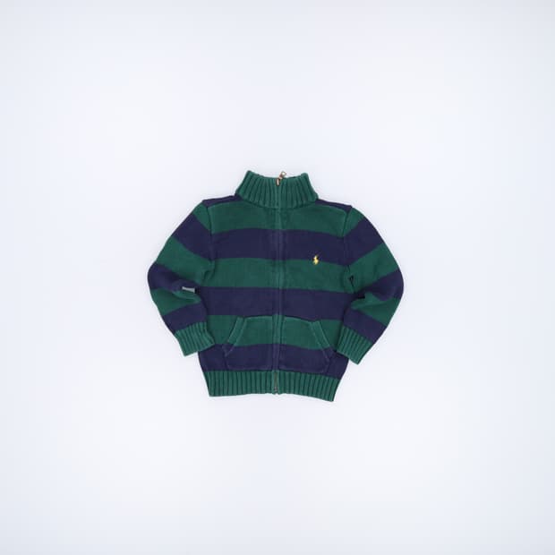 5 폴로 스트라이프 니트집업 0417H1