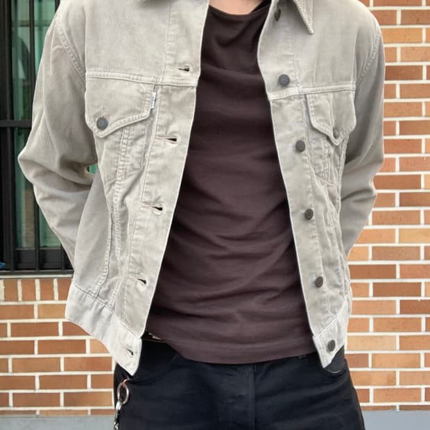 (실측M) 리바이스 화이트탭 코듀로이 자켓