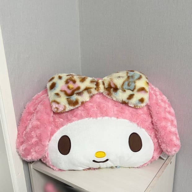 마이멜로디 로즈보아 호피무늬 쿠션 히메갸루 라떼갸루 큐롯 아가일 방꾸