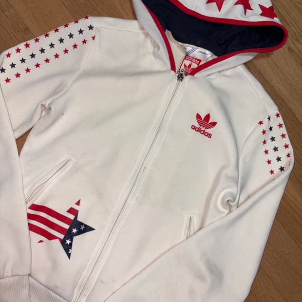 아디다스 성조기 후드집업 