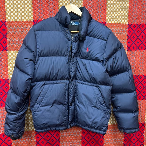 폴로 랄프로렌 네이비 푸퍼 패딩 s 