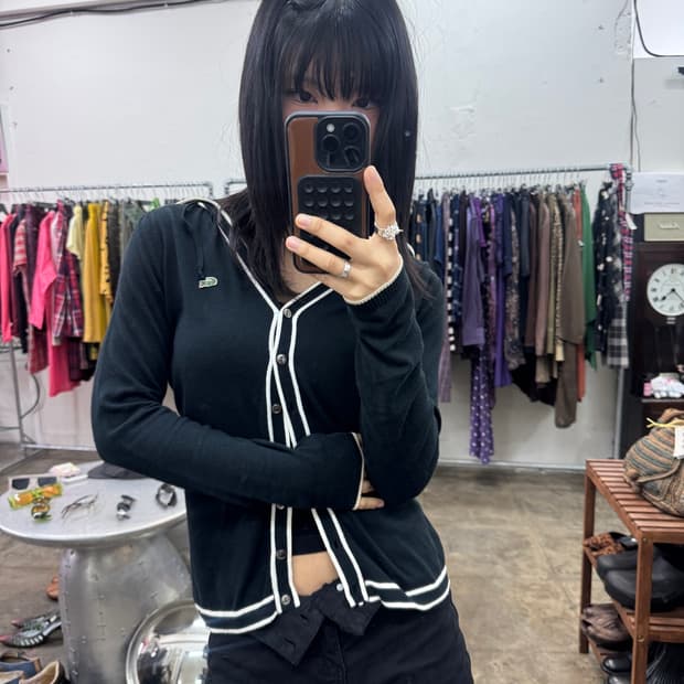 후드 가디건