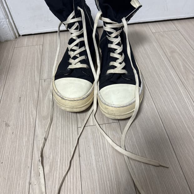 릭오웬스 다크쉐도우 레이스업 하이탑