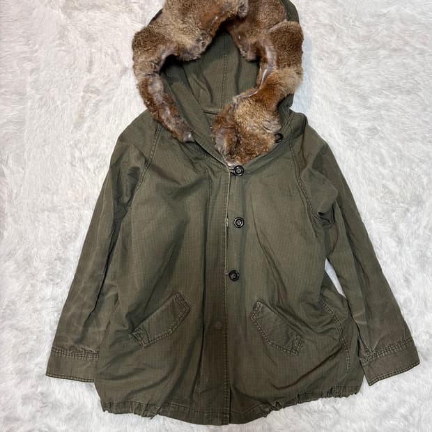 huge fur safari hunting jacket