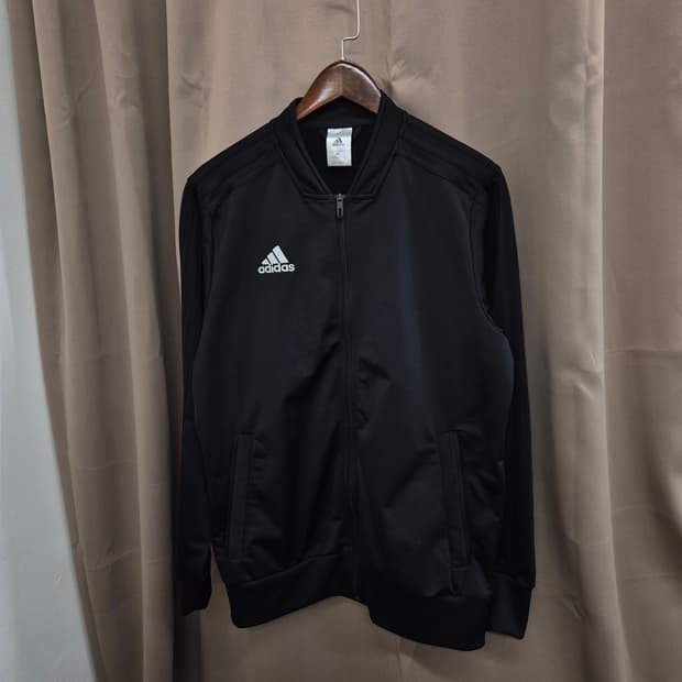 아디다스 블랙 삼선 트레이닝 자켓 XL
