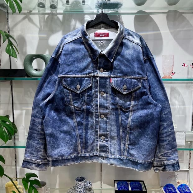준야와타나베 x 베르베르진 x 리바이스 printed denim jack