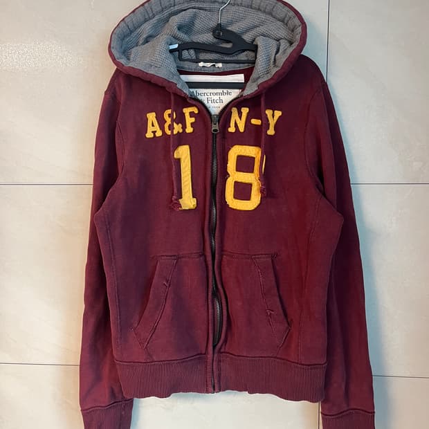 아베크롬비 A&F 대장 후드집업 버건디 [L]