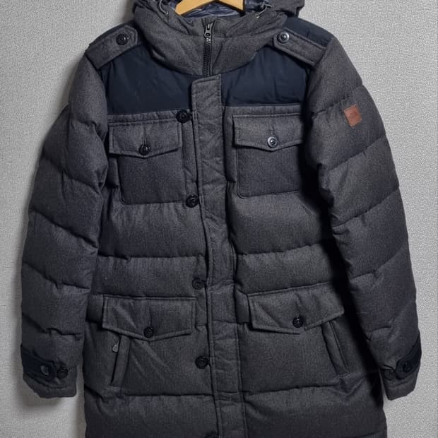 M (66) 노스페이스 다크그레이 구스 패딩 
