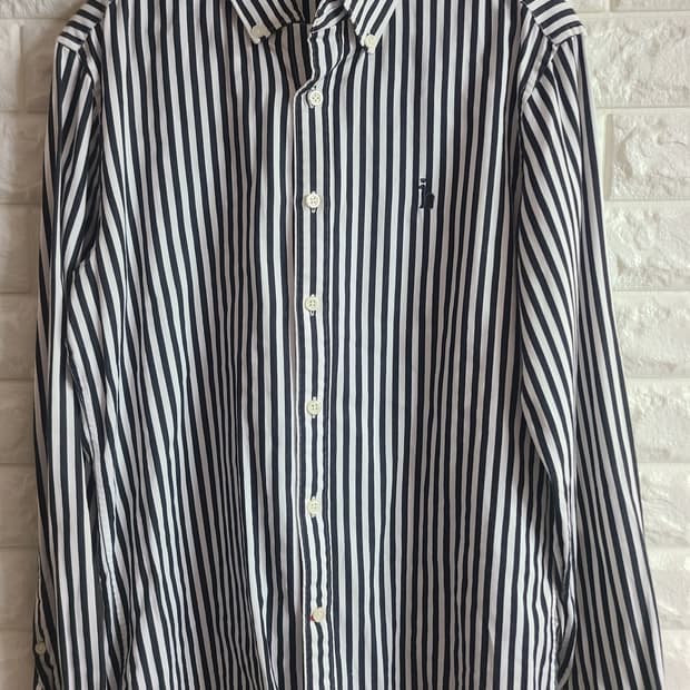 해지스 블랙 스트라이프 셔츠 100