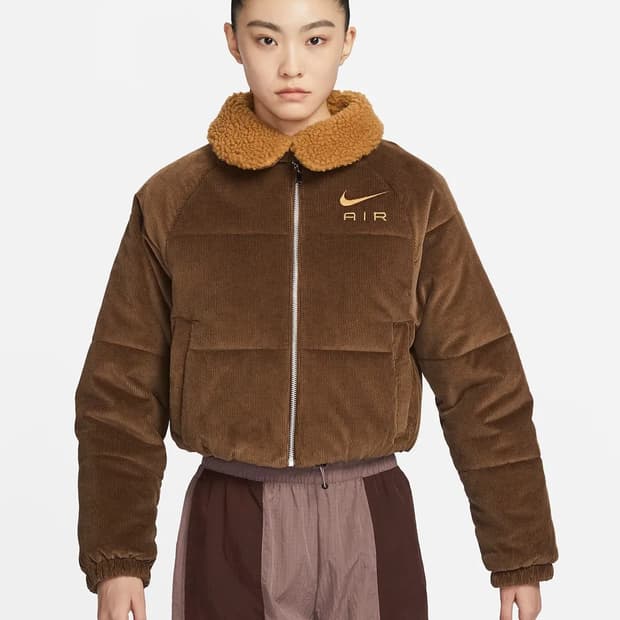 나이키 에어 써마핏 코듀로이 윈터 자켓 숏패딩 브라운 S