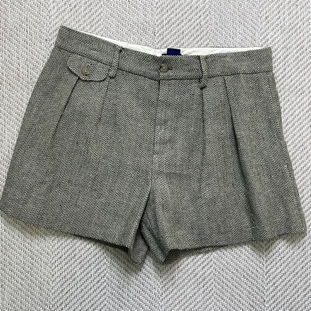 랄프 로렌 럭비 헤링본 투턱 숏팬츠