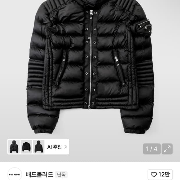 배드블러드 패딩 구합니다
