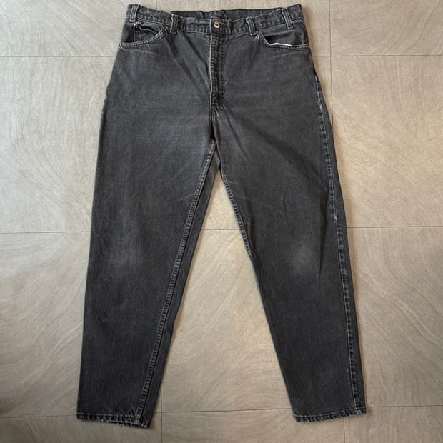 90년 미국 생산 리바이스 550 데님 블랙탭 팬츠 바지