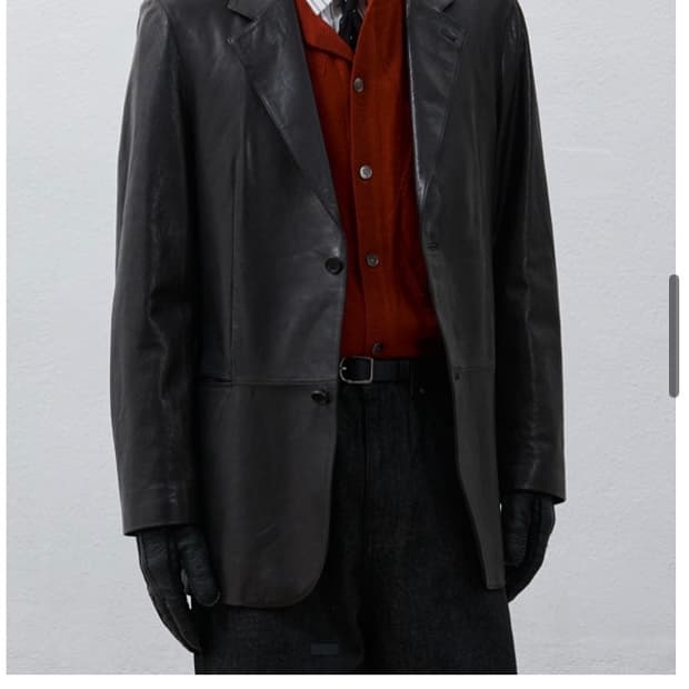 유스 레더 블레이저 L