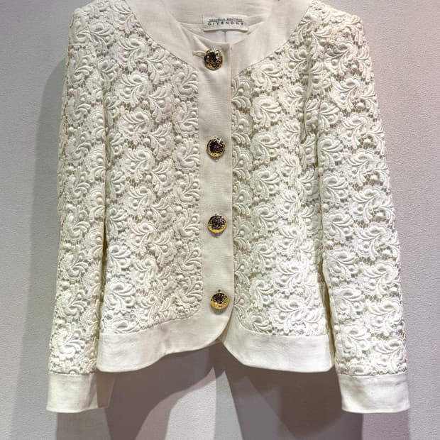 90s Givenchy White Lace Jacket